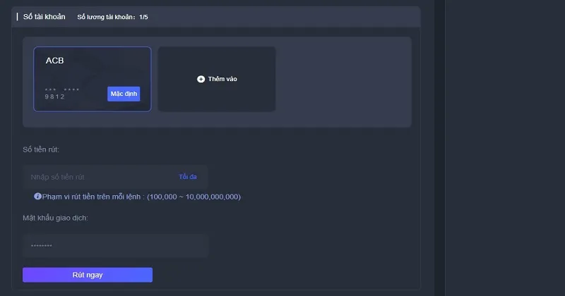Quy trình rút tiền EE88 chi tiết