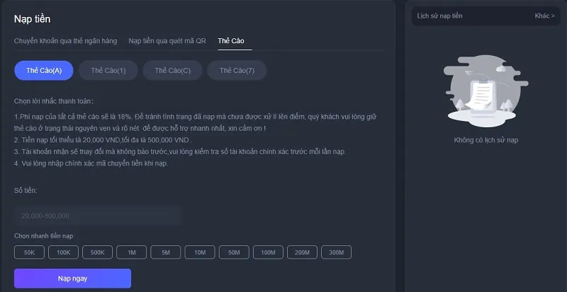 Hướng dẫn nạp tiền EE88 chi tiết