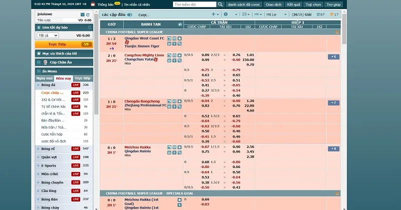 Thể thao EE88 CMD368 sảnh cược thể thao chuyên nghiệp