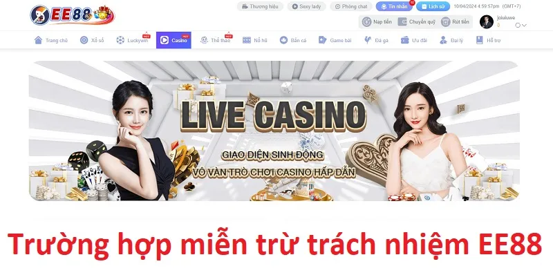 Trường hợp miễn trừ trách nhiệm EE88 cụ thể