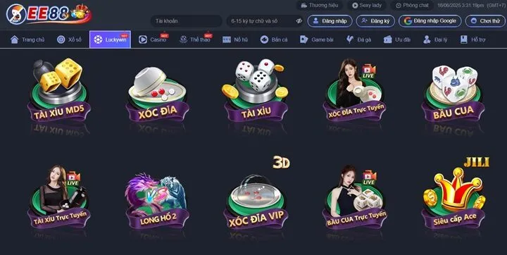 Kho game ăn khách tại EE88 có gì?